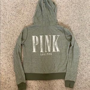 Green zip up hoodie